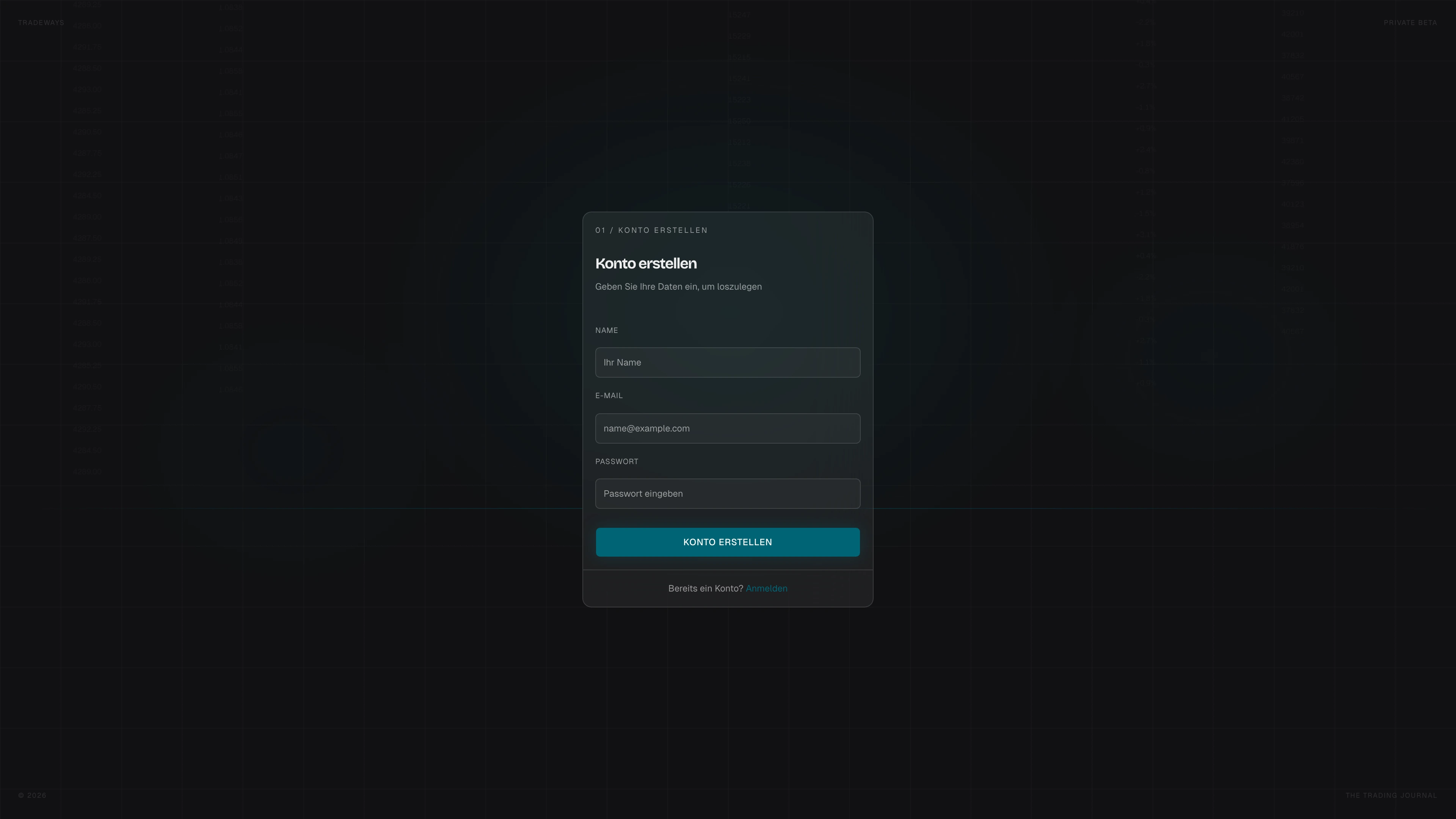 Registrierungsformular