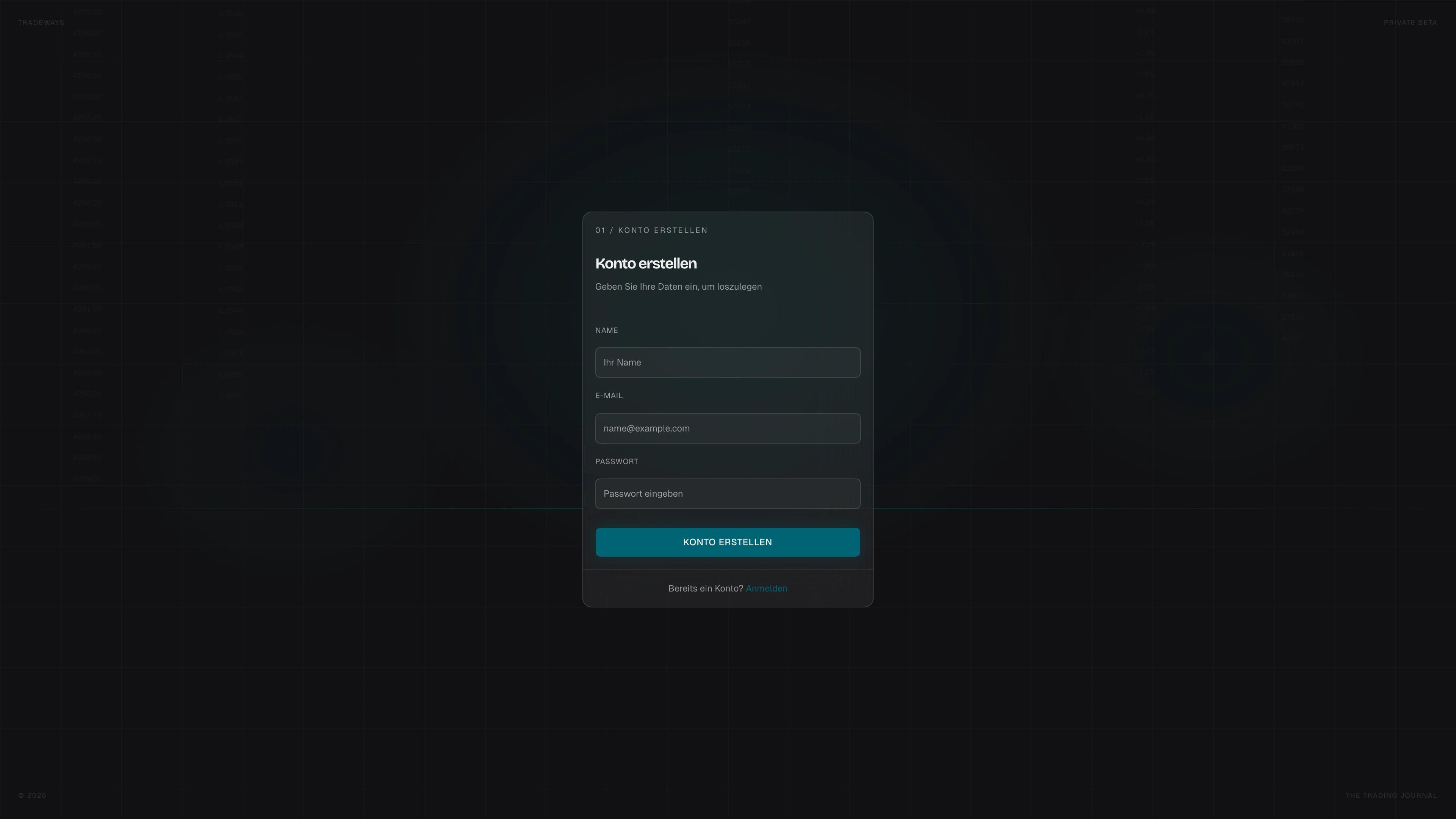 Registrierungsformular