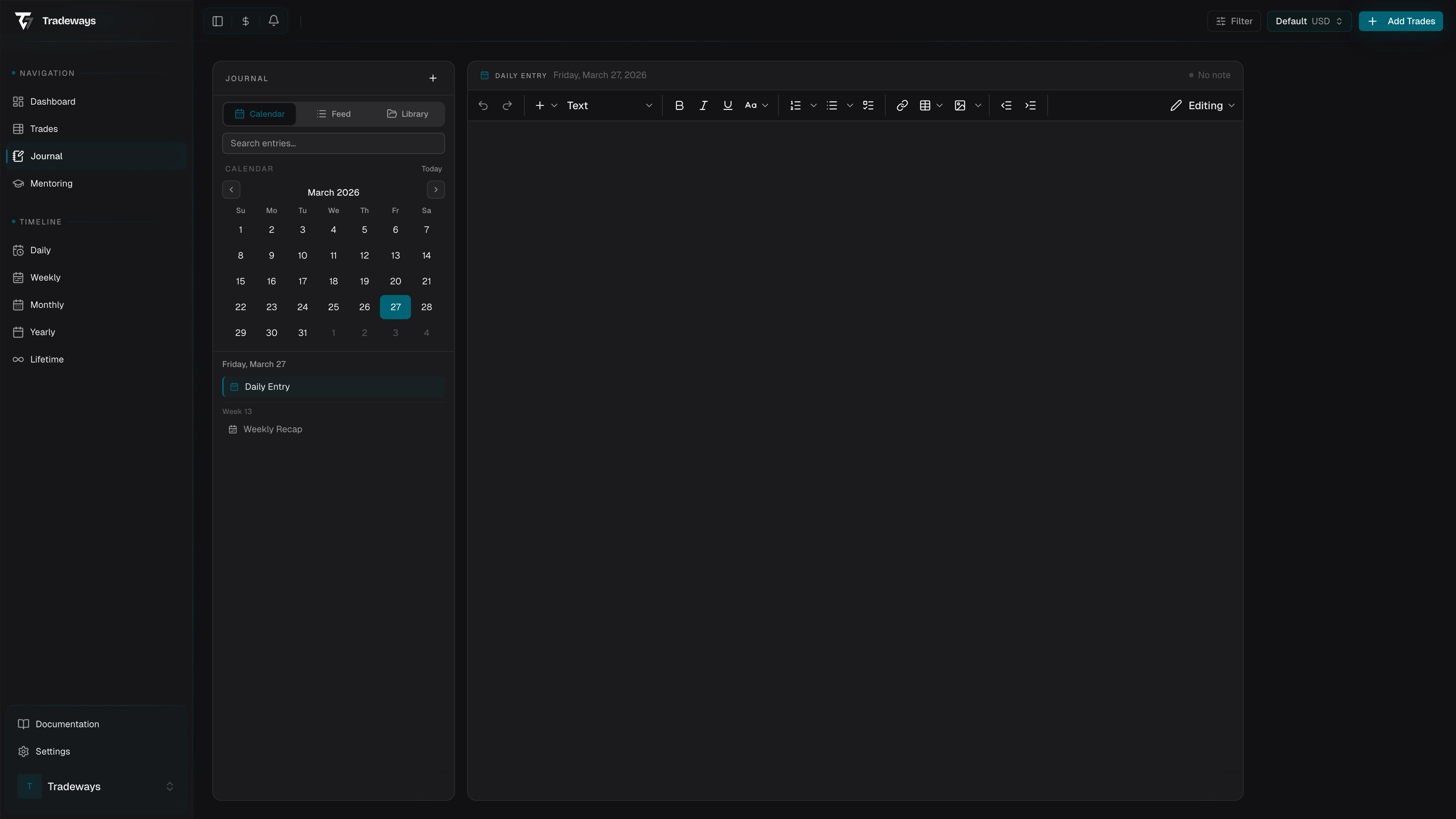Pages folder tree with expanded folders
