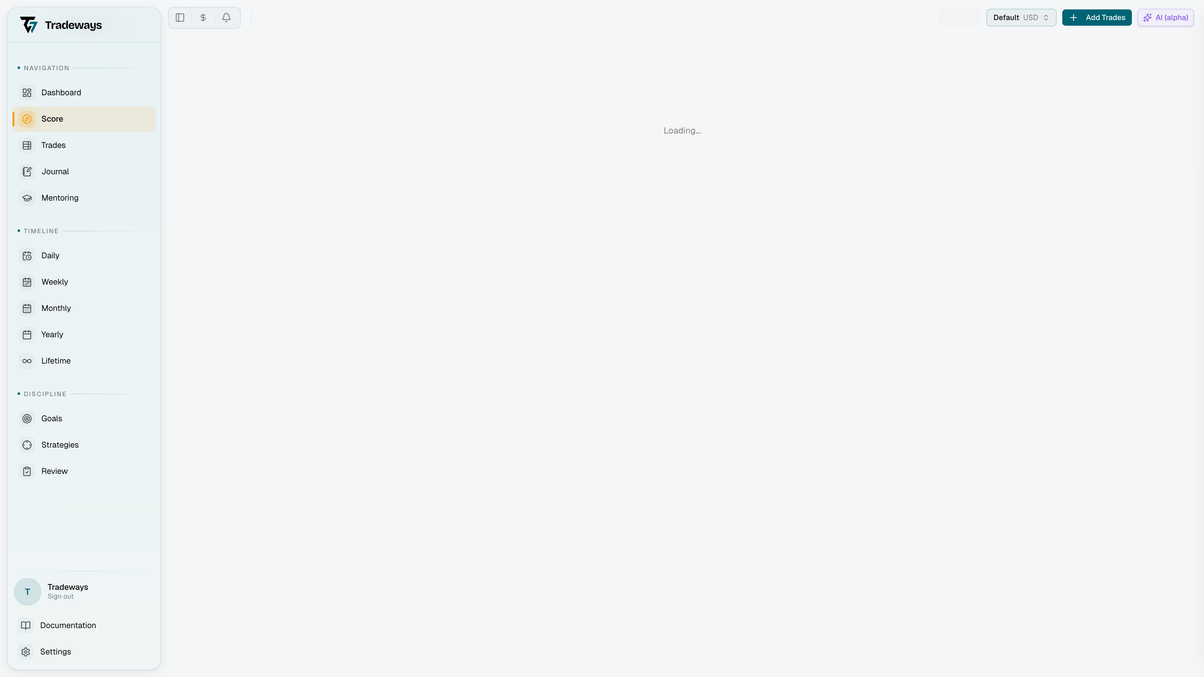 Pillar cards for Edge, Risk, Consistency, and Discipline with their sub-metric rows